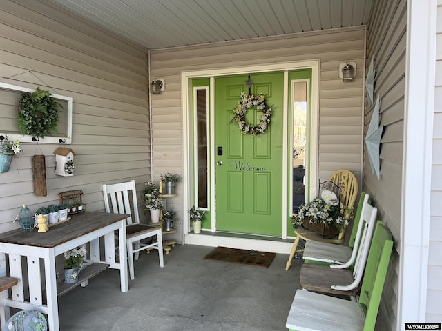 view of doorway to property