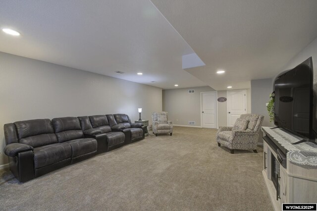 view of carpeted living room