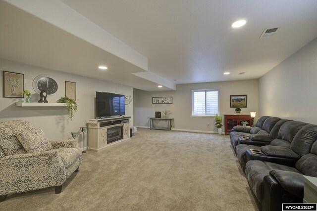 view of carpeted living room