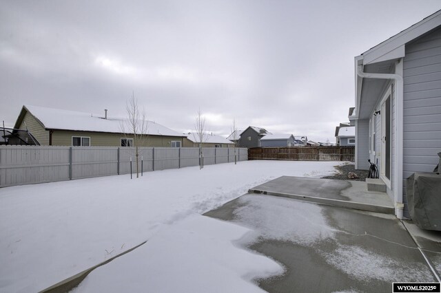 view of snowy yard