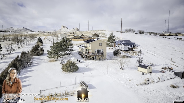 view of snowy aerial view