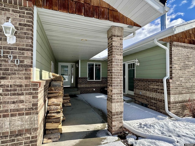 exterior space featuring a porch