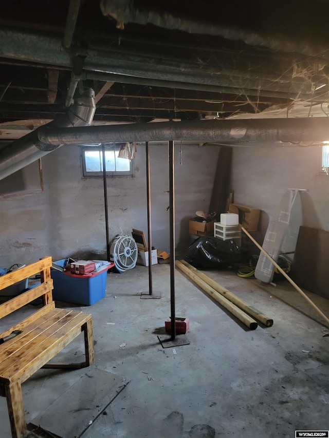 view of basement