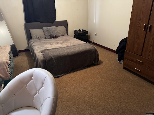 view of carpeted bedroom