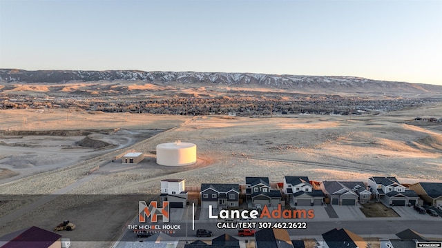 aerial view featuring a mountain view