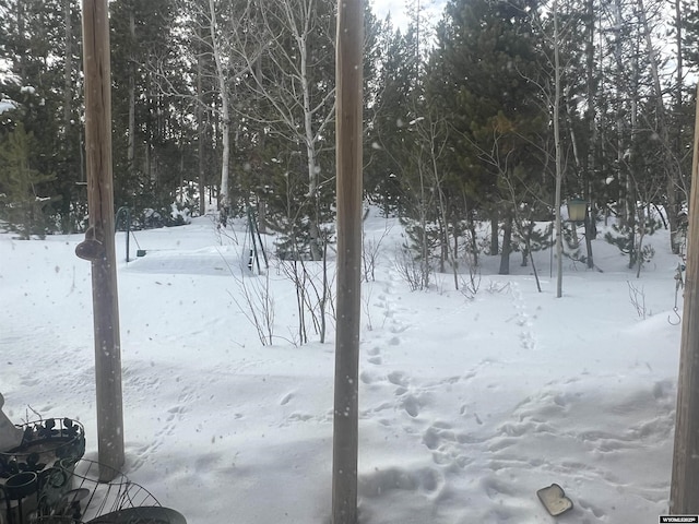 view of snowy yard