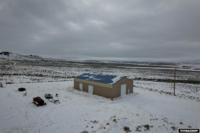 view of snowy aerial view