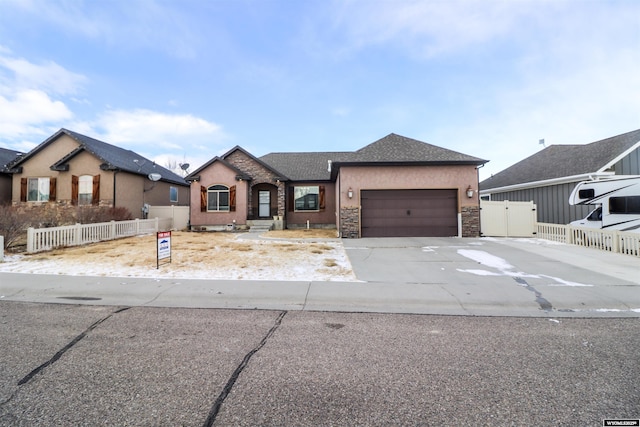 view of front of home featuring a garage