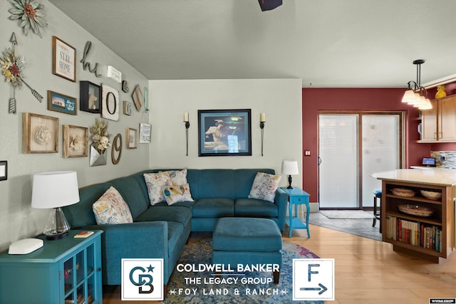 living room featuring hardwood / wood-style floors