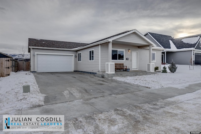 ranch-style house with a garage