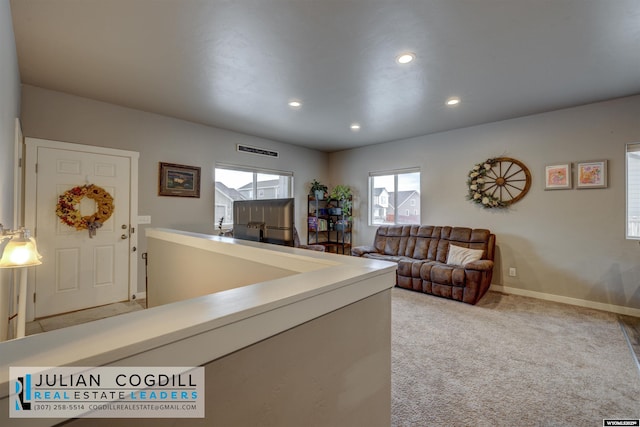 view of carpeted living room