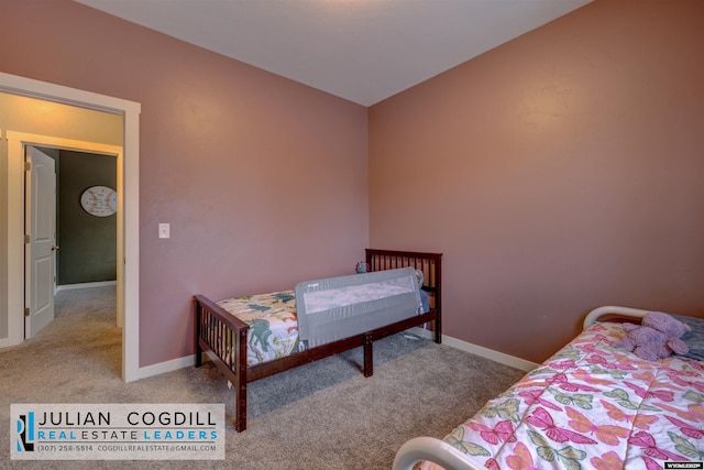 view of carpeted bedroom