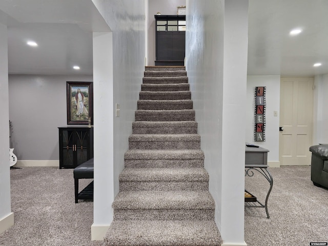 stairs with carpet