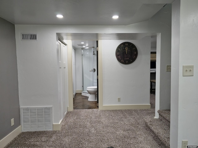 interior space with carpet flooring