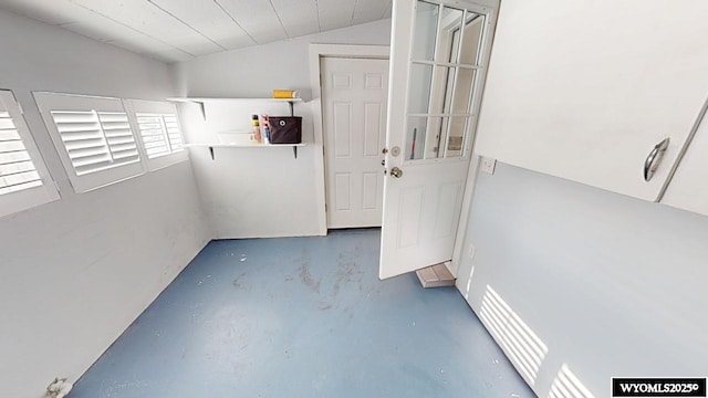 interior space featuring concrete flooring