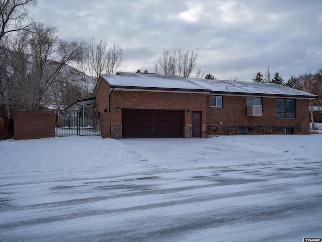 exterior space featuring a garage