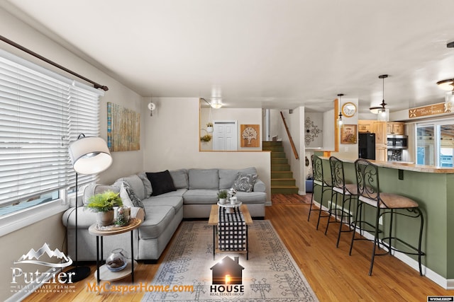 living room featuring hardwood / wood-style floors