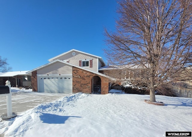 view of front of home featuring a garage