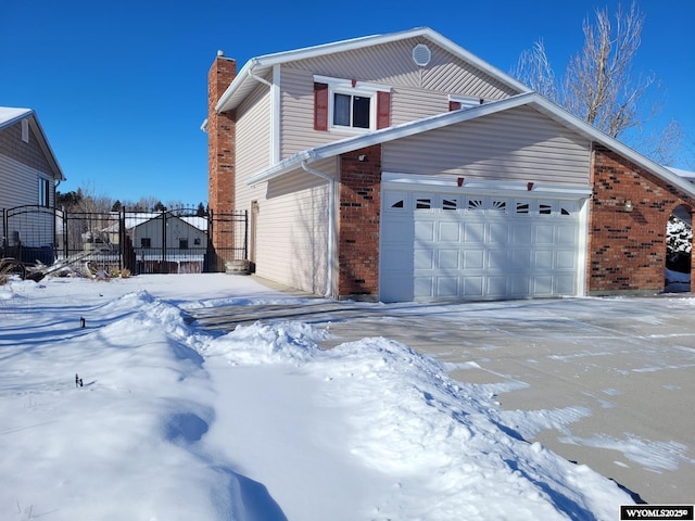 view of snowy exterior