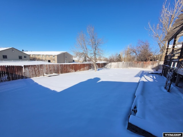 view of snowy yard