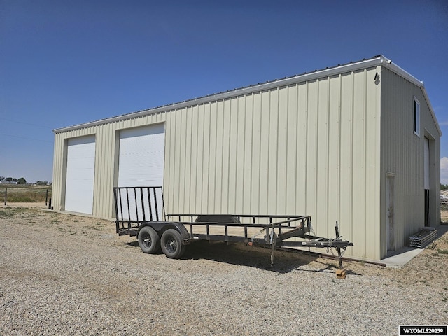 view of outdoor structure with a garage