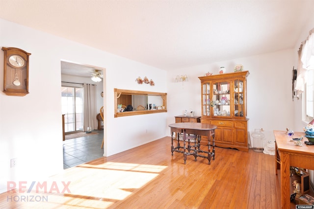 dining room with hardwood / wood-style floors