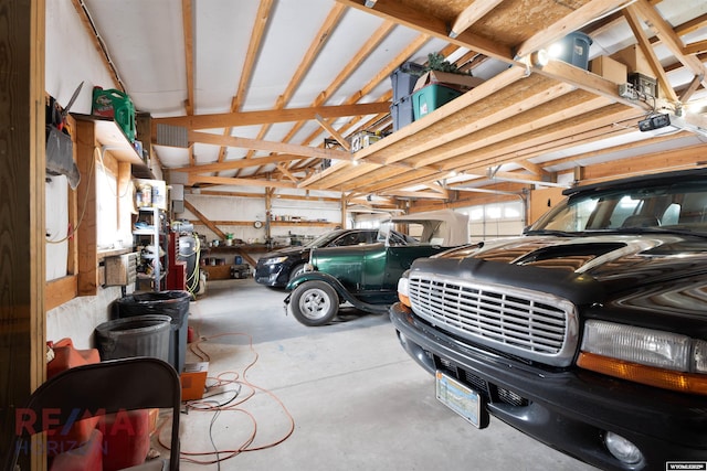 garage featuring a garage door opener