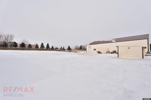 view of snowy yard