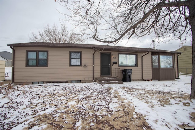 view of ranch-style home