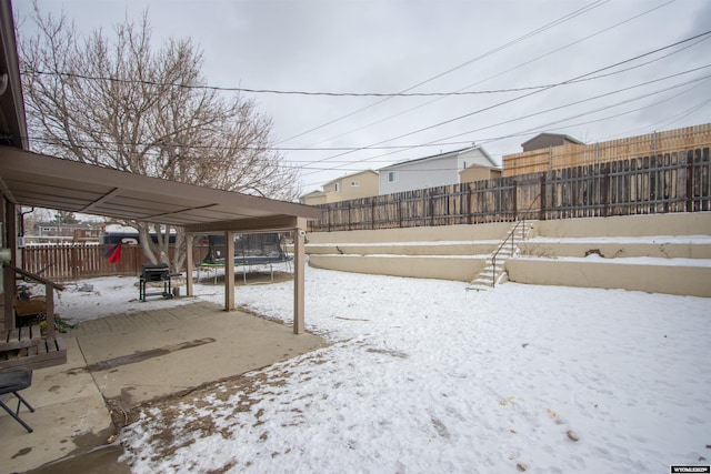 view of snowy yard