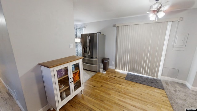 living room featuring light hardwood / wood-style floors