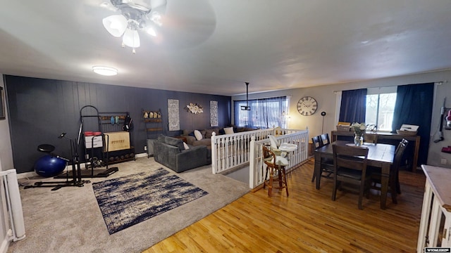 living room featuring hardwood / wood-style floors