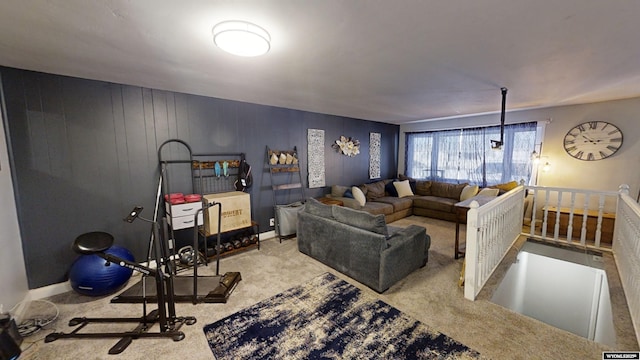 view of carpeted living room