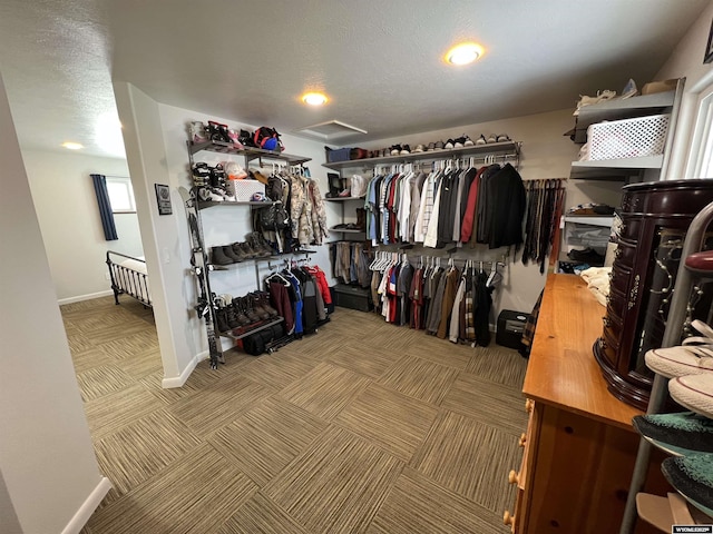 view of walk in closet