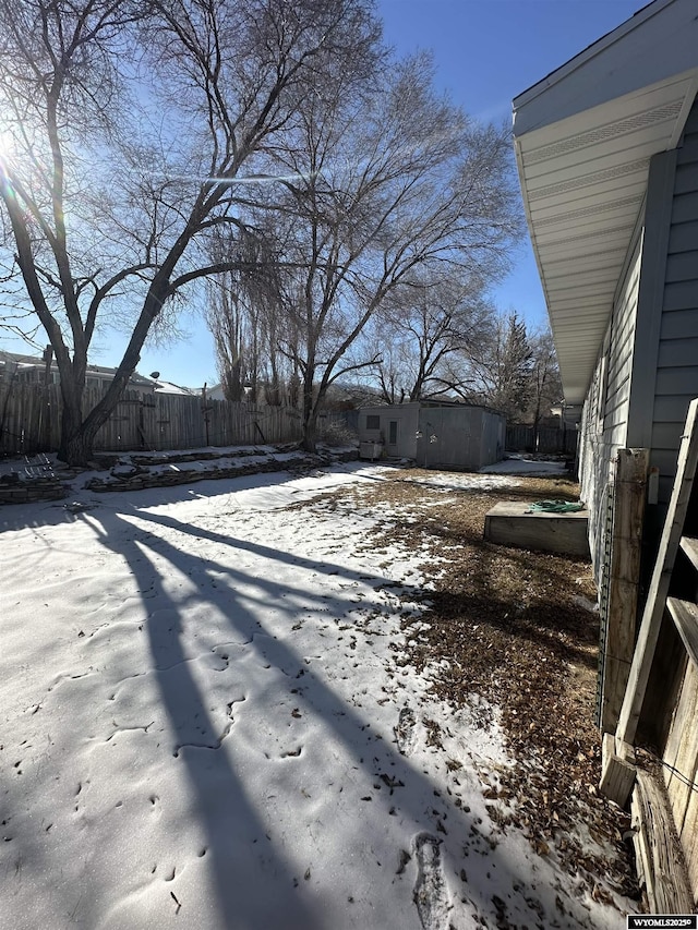 view of snowy yard