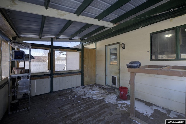 view of sunroom