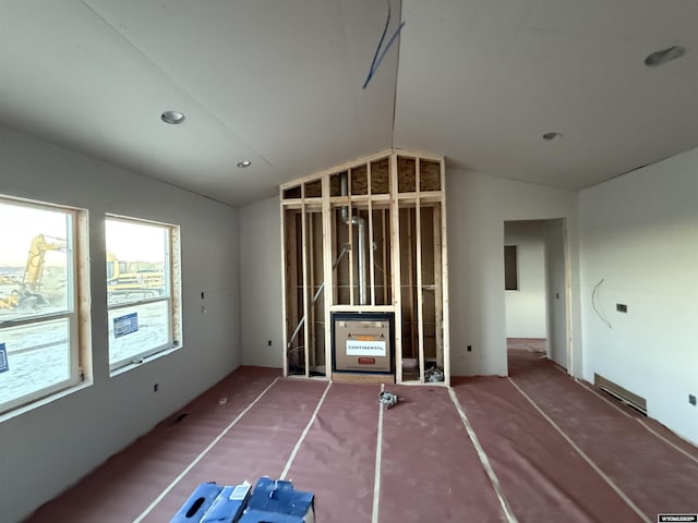 interior space with lofted ceiling