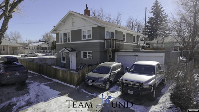 view of front of home featuring a garage