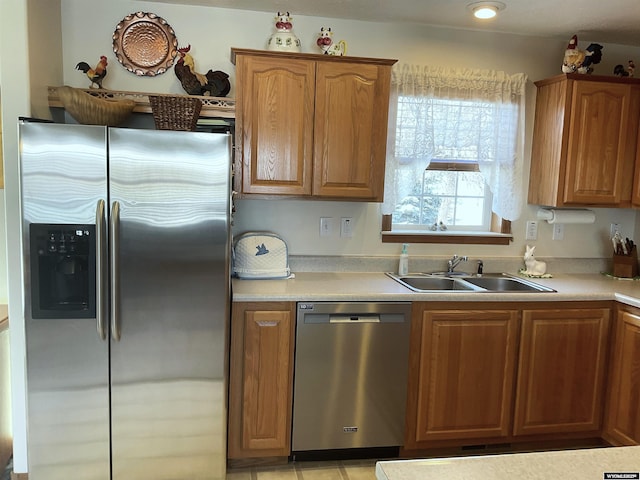 kitchen with stainless steel appliances and sink