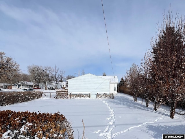 view of snowy yard