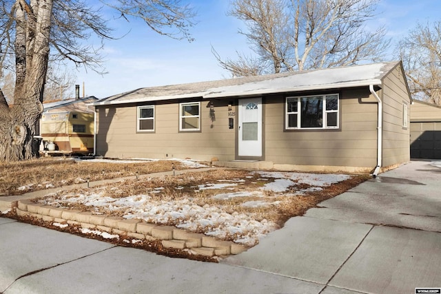 ranch-style house with a garage