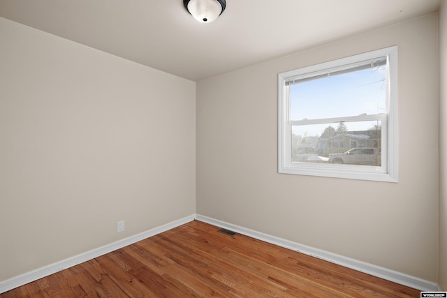 empty room featuring wood-type flooring