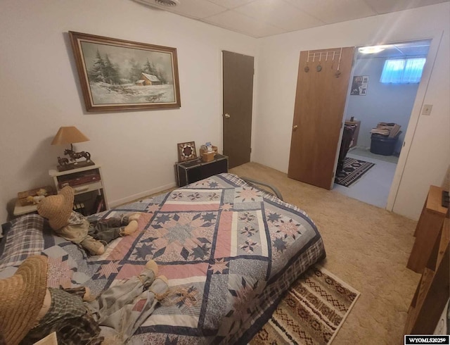 view of carpeted bedroom