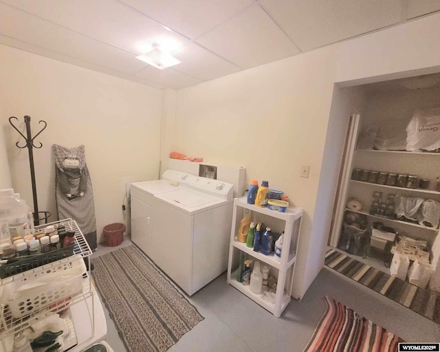 laundry area with washer and clothes dryer