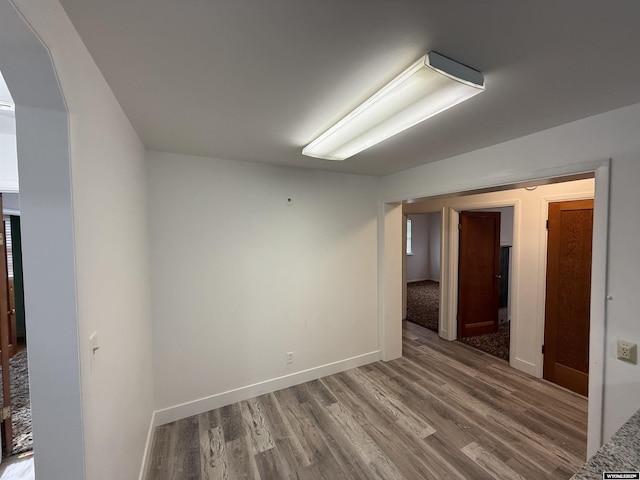 unfurnished room featuring wood-type flooring