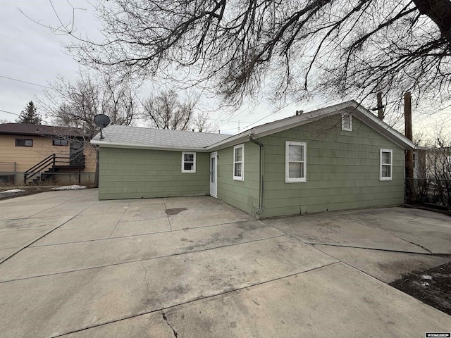 rear view of property with a patio