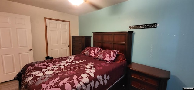 bedroom featuring wood-type flooring