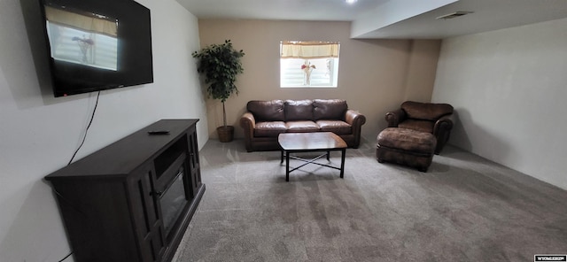 view of carpeted living room