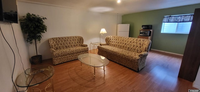 living room featuring hardwood / wood-style floors