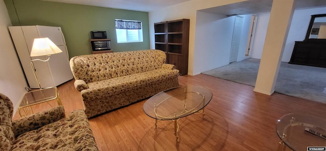 living room with wood-type flooring